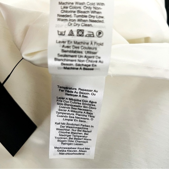 Donna Karan New York Women's Button Up Collared Shirt Sweater Sleeves Size M NWT - Picture 11 of 12